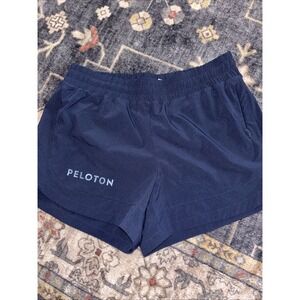 PELOTON Women's Navy Lined Polyester Spandex Gym Running Shorts Size Small